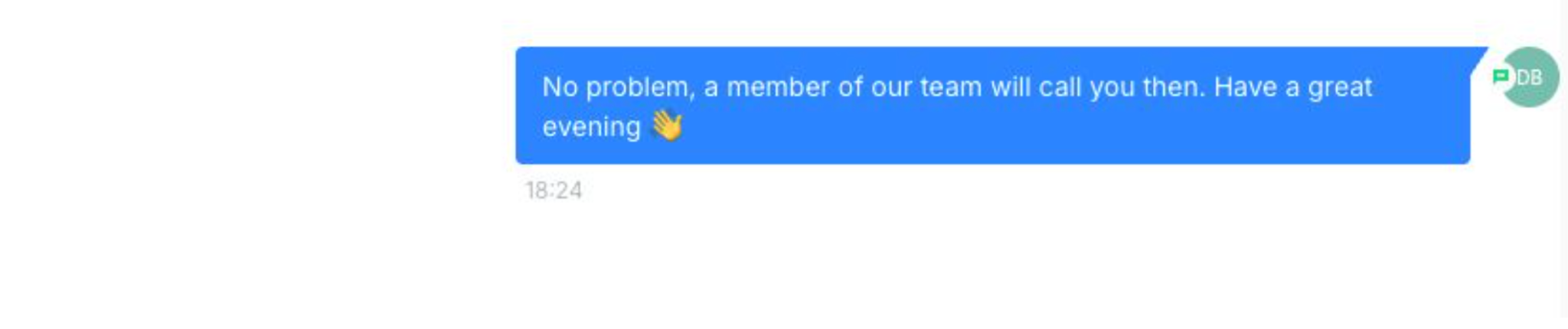 Appointment confirmation message