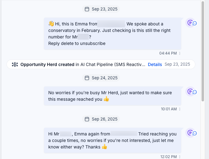Bradley SMS thread part 1